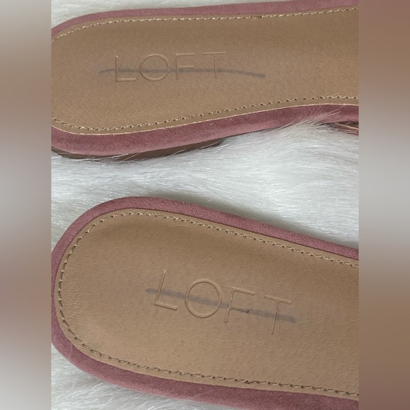 Loft Pink Faux Suede Knot Tie Mules Sandals Closed Toe Size 9M *READ* - Picture 7 of 8